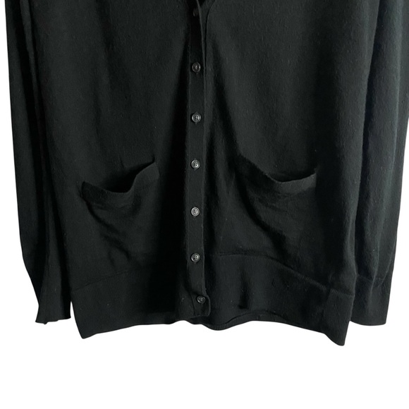 Banana Republic Women's Black 100% Merino Extra Fine Wool Cardigan - Picture 3 of 7